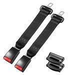 4 Pack Car Seat Belt Extender, 2 Pcs 14 inch Automotive Safety Belt Extension for Booster Seat, 2 Pcs Seat Belt Clip, Seatbelt Adjuster for Kids, Obese Men, Pregnant Women for Cars Accessories