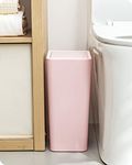 Baffect Push Top Lid Bin Garbage Can Trash Waste bins, Rubbish Recycle Bin Dustbin Recycling Garbage Kitchen Waste Bins Waste Trash Can for Kitchen Bathroom Bedroom Living Room Office 8L(Pink)