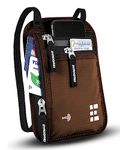Travel Neck Wallet with RFID Blocking, Travel Neck Pouch Passport Holder for Women and Men Keep Valuables Safe for Secure Travels, Mocha, Rfid Wallet