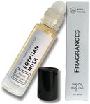 Avany Egyptian Musk Oil - Roll on Body Scented Perfume, Pure Fragrance Oils for Women and Men, Glass Roll-on Bottle, Uncut and Authentic