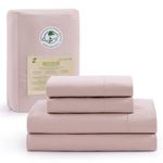 LANE LINEN RV Queen Sheets Set - 100% Organic Cotton Camper Sheet Sets - 15" Deep Pocket Fitted Sheet Camper Sheets - (Short Queen, Sepia Rose)