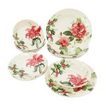 Tudor 12-Piece Premium Quality Round Porcelain Dinnerware Set, Service for 4 - Rosemary, See 10 Designs Inside!