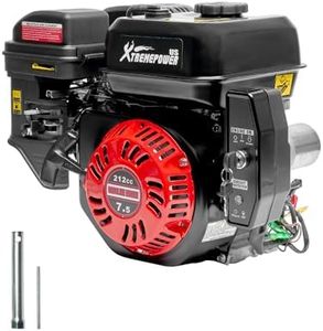 XtremepowerUS 7.5HP Recoil/Electric Start Gas Powered Engine Multi-Use Engine Motor Horizontal 212cc 4-Stroke OHV Go Kart Log Splitter