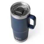 YETI Rambler 20 oz (591 ml) Travel Mug (Navy) – Stainless Steel Travel Coffee Mug with Leak-Resistant Stronghold Lid – Insulated Coffee Cup Keeps Drinks Hot or Cold – 5 Year Warranty
