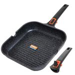 Pep Griddle Pan 29cm with Removable Handle Non-Stick Induction Gas and Electric Compatible