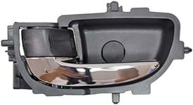 PT Auto Warehouse TO-2189MA-LH - Inner Interior Inside Door Handle, Chrome Lever with Black Knob - Left, Driver Side