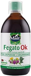 Matt, Fegato OK, Integratore Alimentare a Base di Cardo Mariano, Carciofo e Tarassaco Utili per Depurare l'Organismo, Confezione da 500 ml