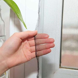 Flyzzz DIY Self-adhesive Window Screen Netting Mesh Curtain, 100X150cm (Approach 39.37x59.05 Inches), With Hook and Sticky Tape, Fitted to Multiple Windows (5 Packs, Black)