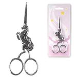 Unicorn Embroidery Craft Stainless Steel Scissors - Silver - 1 Pair