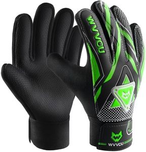WVVOU Goalkeeper Gloves for Kids Youth, Soccer Goalie Gloves with Double Protection, Anti-Slip Soccer Gloves, Super Grip