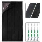 BXI Thick Door Soundproofing Blanket, 95 x 220 x 2 cm Heavy Window Sound Barrier Sheet, Home Acoustic Dampening Curtain Divider, Wall Noise Blocker for Bedroom Music Recording Studio