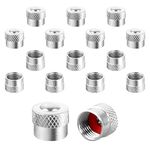 Anruyi 16 PCS Metal Valve Caps, Seal Tyre Valve Caps Car Metal Dust Valve Caps Car Valve Caps with Rubber Ring Valve Covers Replacement for Car Valve Caps for Car Motorcycle Bicycle Scooter, Silver