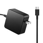 USB C Laptop Charger 87W, 90W Type C AC Adapter Power Cord Replacement for Dell XPS, Lenovo Yoga 910 920 730 HP Spectre X360 Elite MacBook Pro or Other Laptop Pads Phones with USB C Port