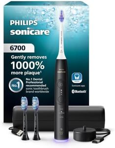 Philips Sonicare 6700 Rechargeable Electric Toothbrush, 3 Brush Head, Black