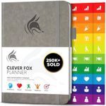 Clever Fox Planner – Undated Weekly & Monthly Planner to Increase Productivity, Time Management and Hit Your Goals – Organizer, Gratitude Journal – Start Anytime, A5, Lasts 1 Year, Grey (Weekly)