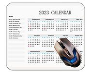 YENDOSTEEN Calendar 2023 Mouse Pad Gaming Large Mousepad with Stitched Edge,Mouse pads with Stitched Edges (White)