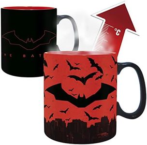ABYstyle DC Comics Batman Simbol Heat Change Ceramic Coffee Tea Mug Holds 460ml Drinkware Kitchen Home Office Merch Gift
