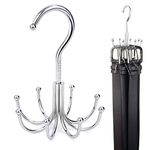 ZEDODIER Belt Hanger, Belt Organizer for Closet, Keeping Belts Visible and in Good Condition, Hanging Tie Rack Holder, Closet Organizers and Storage, Silver