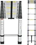 Telescopic Ladder,16.5 FT Aluminum Telescoping Ladder with Non-Slip Feet,Portable Extension Ladder Adjustable Lightweight Folding Ladder for Home or RV Work,330lb Capacity