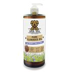 True Dog Flaxseed Oil for Dogs with Pump - Natural Omega 3 Supplement for Dogs & Cats - Linseed Oil - Joint, Skin & Coat Support (1ltr)