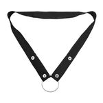 Men's Auxiliary Belt Chastity Lock Fixing Belt Elastic Elastic Gay Underwear Ring Chastity Belt Two Directions Black