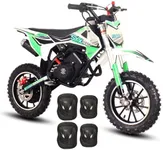 SYX MOTO 60cc Kids Dirt Bike, Gas Powered Mini Bikes, 4 Stroke Off-Road Mini Bikes, Trail Bike with Speeds up to 21.75 MPH, Weight Support Up to 143 LBS (Green)