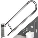 MY ARMOR SS 304 Heavy Duty Flip Up Grab Bar for Bathroom, Stainless Steel Toilet Handrails Safety Bar Hand Support, Bathroom Handle for Senior Citizens, Diwali Gifts for Parents, 24 Inches Long