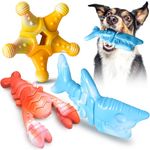 KXK Dog Toys 3 Pack, Dog Toys for Aggressive Chewers Large Medium Small Breed, Tough Dog Chew Toys for Large Medium Small Dog and Puppies Teeth Cleaning, Pet Toy with Durable Nylon