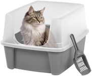 IRIS USA Large Cat Litter Box with 