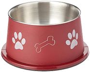 Trixie Long-ear Bowl, Stainless Steel, Plastic Coated, 0.9 L / O 15cm