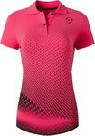 jeansian Women Sport Quick Dry Short Sleeves Polo Tee SWT251 Rosered L