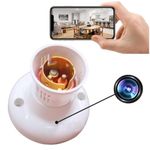 SIFER 1080P Full HD WiFi Spy Bulb Holder Security Camera Hidden Socket Camera Mini Security Secret Nanny Cam with Live Audio & Video Recording