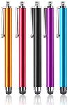 Assorted Colors Stylus Pen Universal Touch Screen Capacitive Stylus for Kindle Touch Screen, for Apple iPad iPhone Xs Max, XS, X, for All Cell Phone,All Tablets (5 Pack)