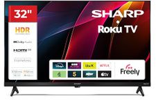 Sharp 32-inch HD Ready Frameless LED Roku Smart TV HDR10 HDMI ARC Freely included 32HD2325K (HD Series)