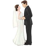 Amscan Elegant Wedding Cake Topper Party Supplies (3 Piece), Bride and Groom, 4 1/2 Inch