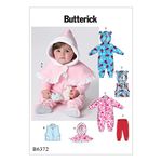 Butterick Patterns B6372YA5 Infants' Cape, Vest, Buntings and Pull-On Pants, YA5 (New Born-S-M-L-x-Large)