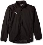 PUMA Men's LIGA Training RAIN Jacket, Black White, S