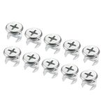 uxcell 20 Pcs Furniture Cam Lock Nut Connectors Fittings 13x10mm for Cabinet Drawer Wardrobe Panel Connecting