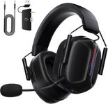 RYR Wireless Gaming Headset for Xbox Series X|S, Xbox One, PC, PS5/4, Mac, Mobile, Switch, 3D Surround Sound, Bluetooth 5.3, 60H Battery, Gaming Headphones with Detachable Noise Canceling Mic-Black