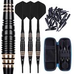 CyeeLife Professional Soft Tip Darts Set 18 Grams with 30 Extra Dart Tips and Gift storage box,Darts Plastic Tip