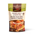 1 Pack x 500g Gluten-Free Pancake, Waffle, and Muffin Mix, Wild Rice Flour and Flax Meal Mix for Protein Waffle and Protein Pancakes, Healthy Pancake Mix - Floating Leaf