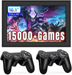 DG6401 New Upgrade Retro Game Console with 10.1 Inch Screen 2K HD Video Output, 64G Built-in 18000+ Classic Games, 15000+ Plug and Play Video Games with 2 Wireless Controllers