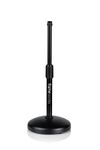 Gator Frameworks Desktop Microphone Stand with Round Weighted Base & Adjustable Height (GFW-MIC-0501)