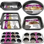 Set of 8 Non Stick Baking Tray Pan 