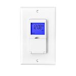 BN-LINK 7 Day Programmable Astronomical Timer Switch for Lights, Sunrise Sunset Programmable Light Switch Timer Indoor in Wall, Neutral Wire Required, Single Pole Only, ETL Listed