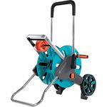 Gardena CleverRoll M Easy: Hose trolley with up to 60 m capacity, especially stable, convenient, robust metal hose guide, anti-drip device, tool-free assembly (18515-20)