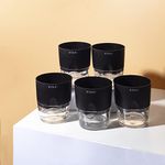 KYARI Combo of 5 Black Self-Watering Pots for indoor plants, Best Flower Pots & Planters for Home Decor, Living Room, Kitchen, Bedroom, Table Top, Office, Gifting | Plants not included