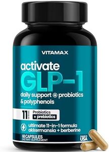 GLP-1 Support Supplement for Weight Management & Appetite Control for Men & Women – With Akkermansia, Berberine, Inulin, EGCG, Probiotics & Polyphenols for Gut Health, Digestion, Hunger & Cravings