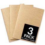 Sketchbooks - Soft Cover Starter Sketch Book and White 165 GSM Cartridge Paper Sketch Pad with Sizes A3 and A4 for Mixed Media Use (Pack of 3 - A5, Kraft)