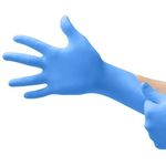 WALDENT Nitrile Medical Disposable Examination Gloves | Non Powdered | Ambidextrous | Tear Resistance (Large) | Blue | pack of 40 pairs